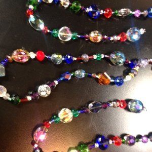 Beaded boho glass 5 strand suncatcher - sparkles amazing !!
